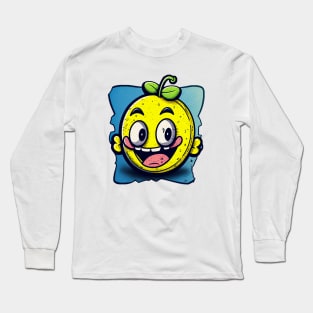 Cartoon joyful lemon Long Sleeve T-Shirt